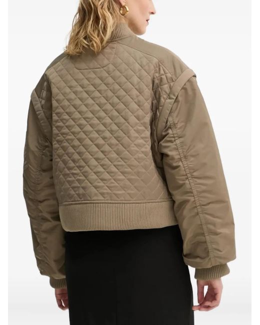 Stand Studio Natural Quilted Bomber Jacket
