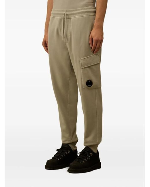 C P Company Natural Cargo Drawstring Track Pants for men