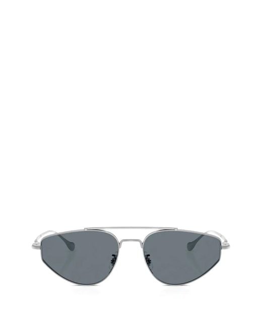 Oliver Peoples Gray Edition 5 Pilot-Frame Sunglasses