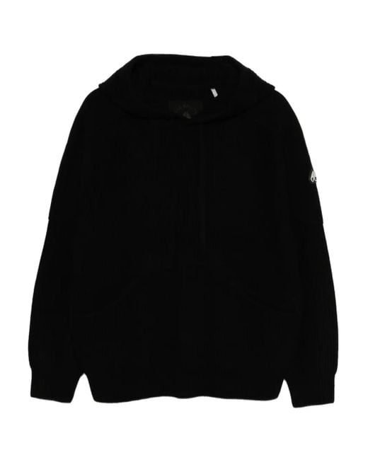 Moose Knuckles Black Colson Pullover Hoodie for men