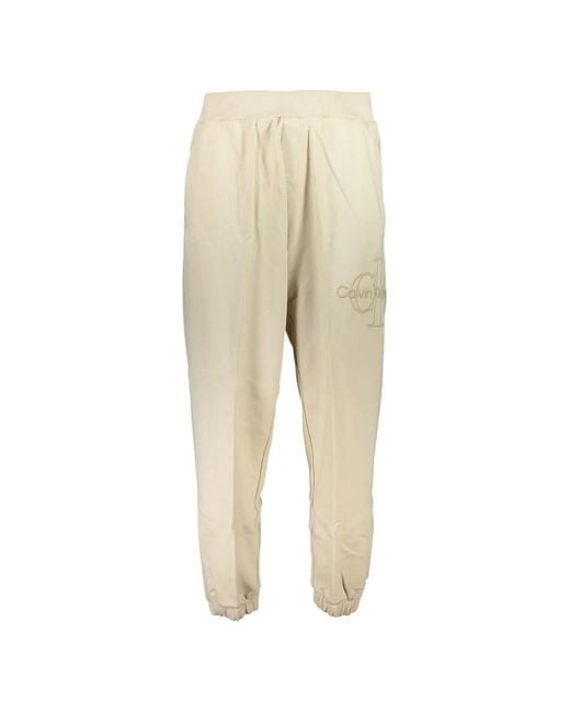 Calvin Klein Natural Logo-Print Track Pants for men