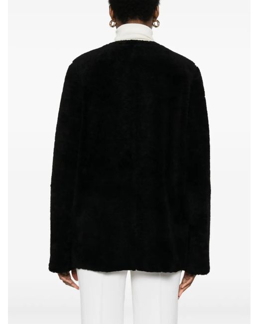 Totême Black Shearling Jacket