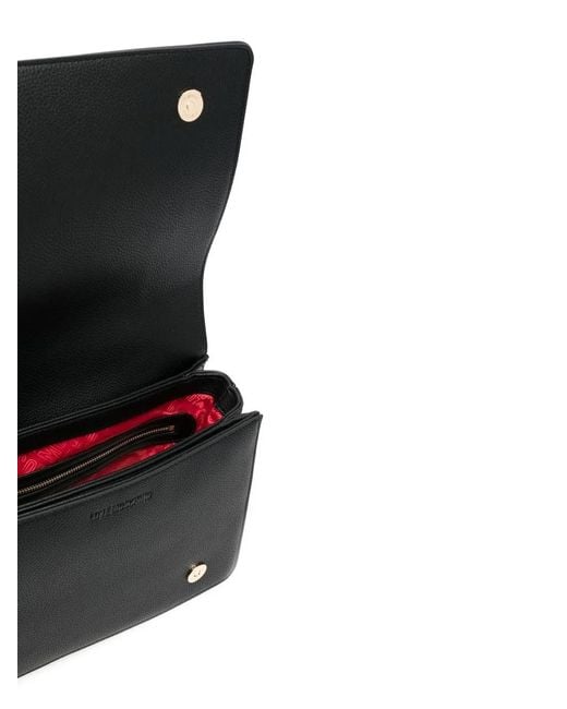 Love Moschino Black Logo-Plaque Crossbody Bag