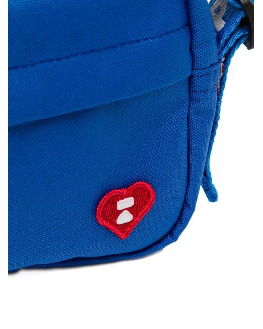 AAPE BY A BATHING AP Blue Heart-Patch Mini Bag
