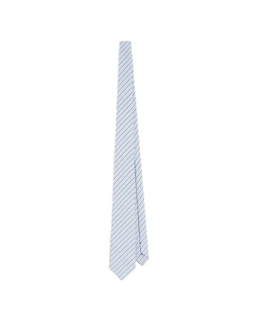 Dolce & Gabbana White Striped Poplin Tie for men
