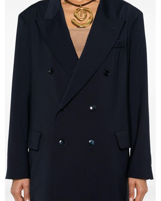 Barena Blue Gianni Double-breasted Coat