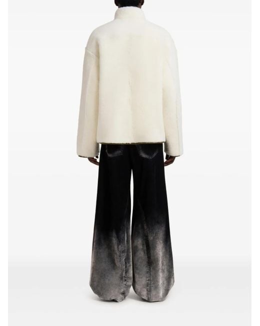 Marni Natural Zip-Up Fleece Bomber Jacket for men