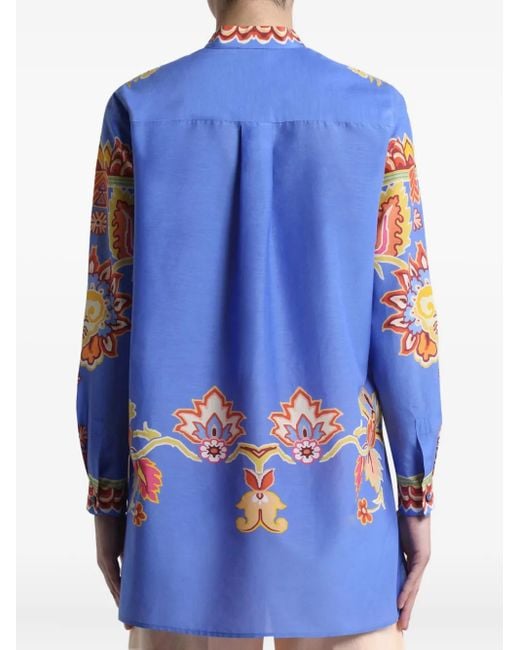 Chemise À Fleurs Etro en coloris Blue