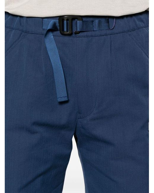 Sease Blue Belted Cotton Cargo Shorts for men