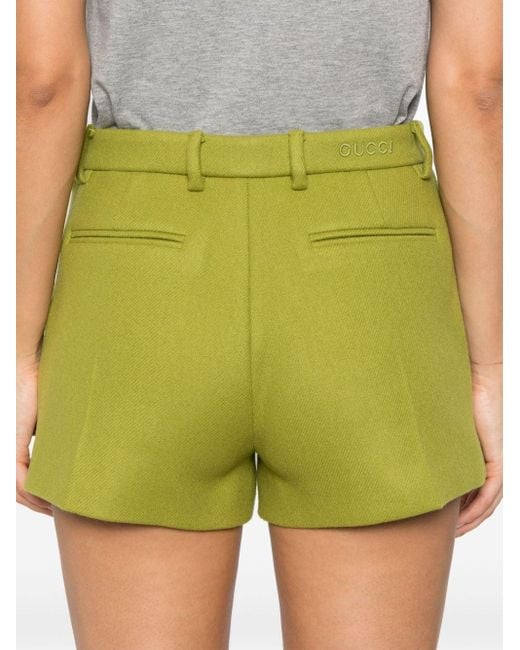 Gucci Green Wool Shorts