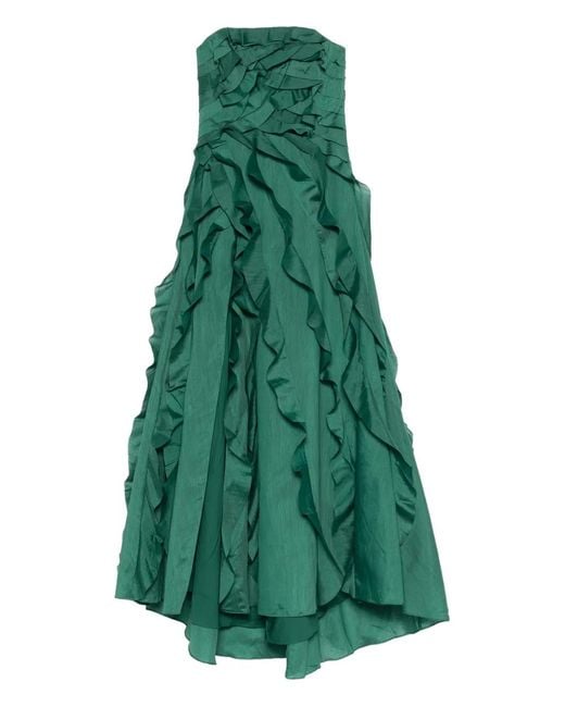 green dress aje Aje Satare Maxi Dress in Chartreuse Green – WMIYHire main image 1