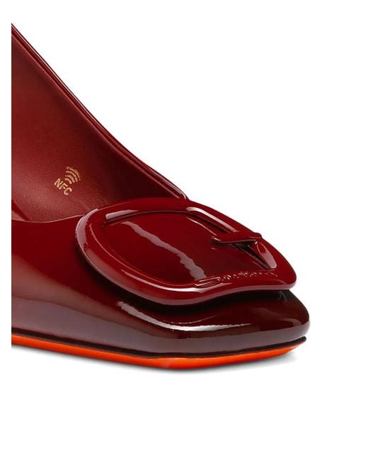 Santoni エナメルレザー パンプス Red