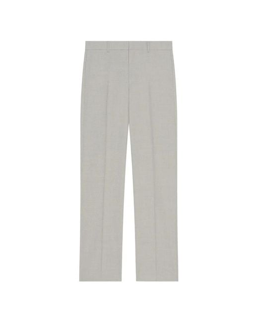 Givenchy Gray Pressed-Crease Wool Trousers for men