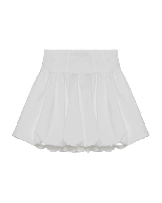 Jonathan Simkhai White Pippa Bubble-Hem Mini Skirt