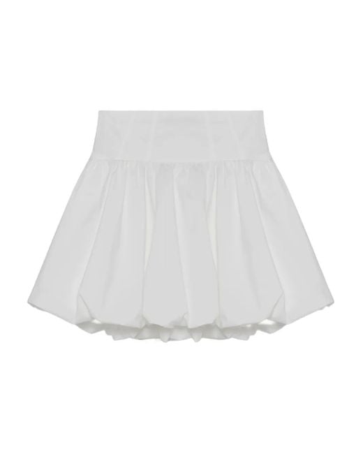 Jonathan Simkhai White Pippa Minirock mit Ballonsaum