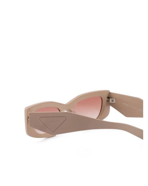 Prada Pink Sunglasses With Triangle Logo