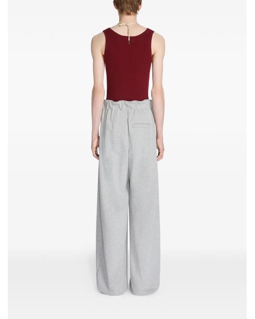 Dries Van Noten Red Scoop-Neck Vest for men