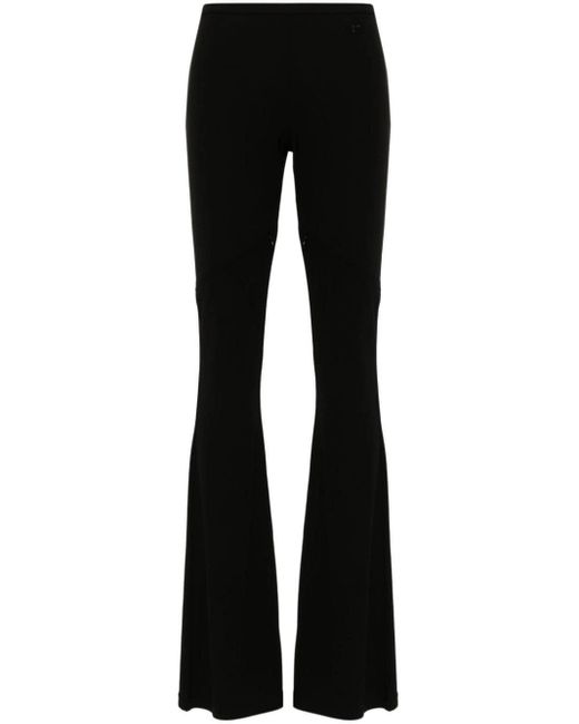 Pantalon Ellipse à coupe évasée Courreges en coloris Black