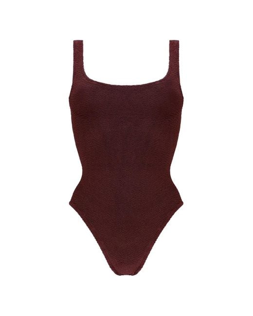 Mc2 Saint Barth Purple Lora Crinkle-Effect Swimsuit
