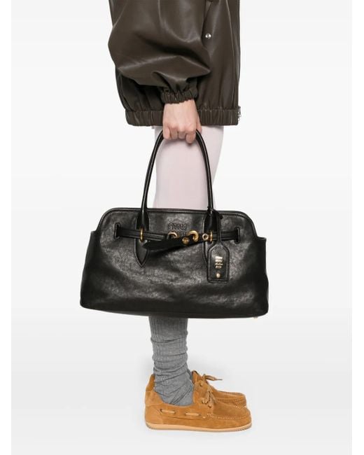 Miu Miu Black Aventure Tote Bag
