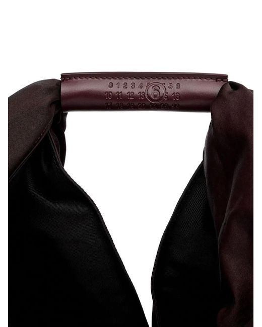 MM6 by Maison Margiela Black Japanese Leather Tote Bag