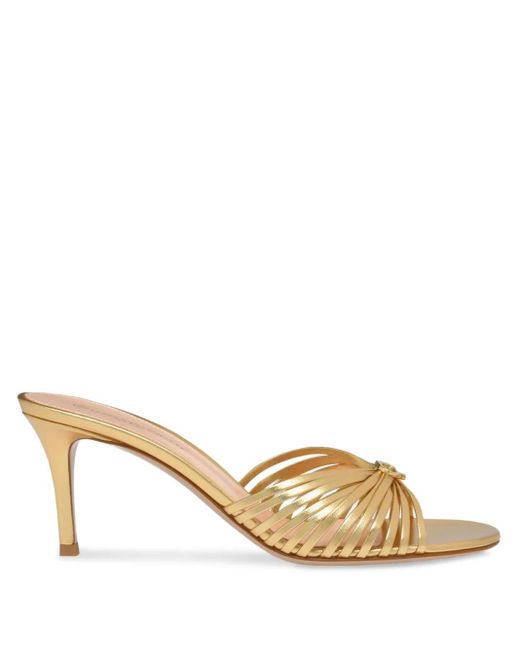 Gianvito Rossi Vyna 70mm ミュール Metallic