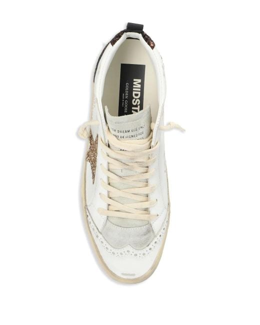 Golden Goose Deluxe Brand Mid Star グリッター スニーカー White