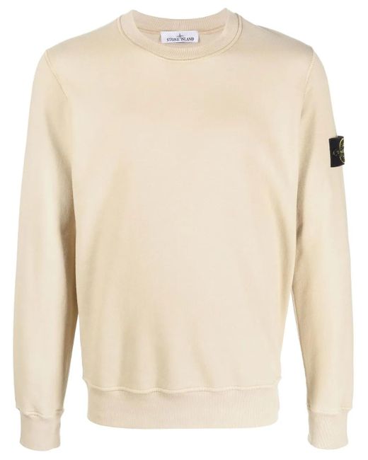 Stone Island Natural Compass-Patch Sweatshirt for men