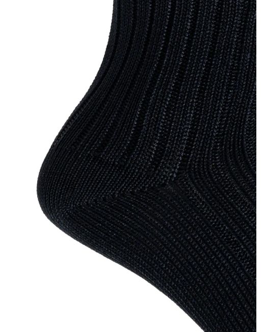 Chaussettes À Logo Imprimé Lacoste en coloris Black
