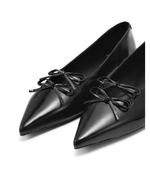 Vagabond Black Hermine Pointed-Toe Ballet Flats