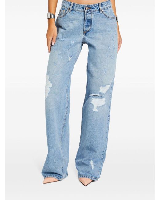retroféte Blue Ophir Straight-leg Jeans