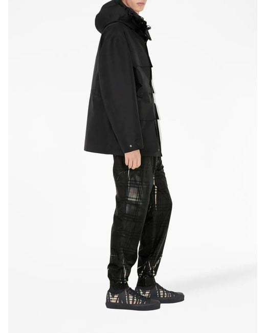 Burberry Black Patch-Pocket Parka Coat for men