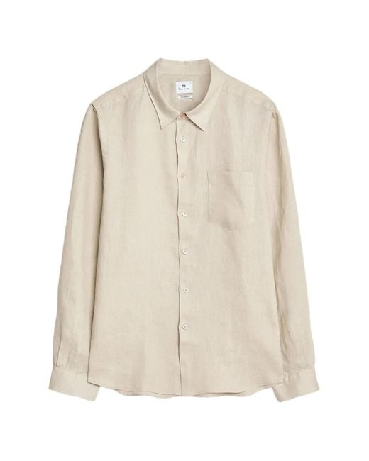 Paul Smith White Button Chest-Pocket Shirt for men