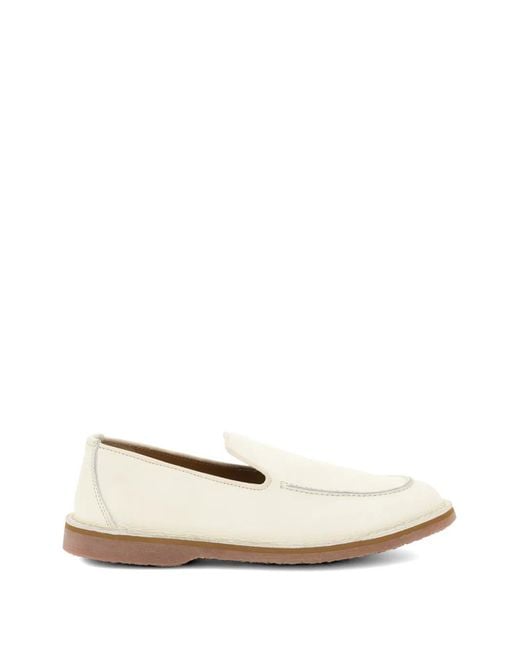 Boggi Natural Tumbled Leather Loafers for men