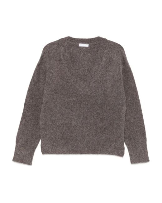 Majestic Filatures Vネック セーター Gray