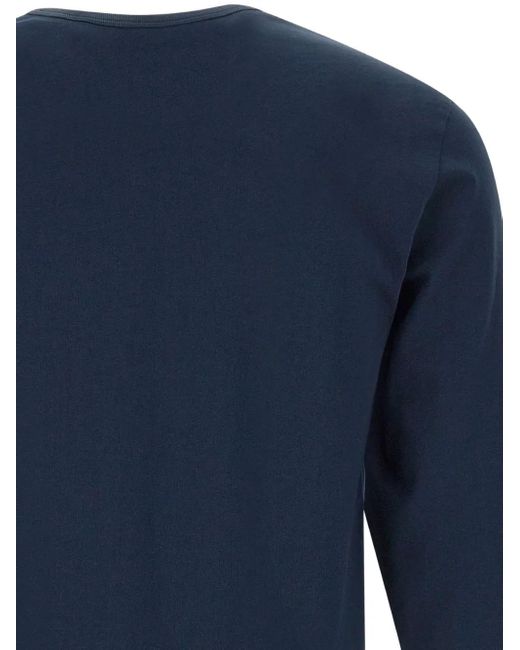 Sun 68 Blue Logo-Print T-Shirt for men