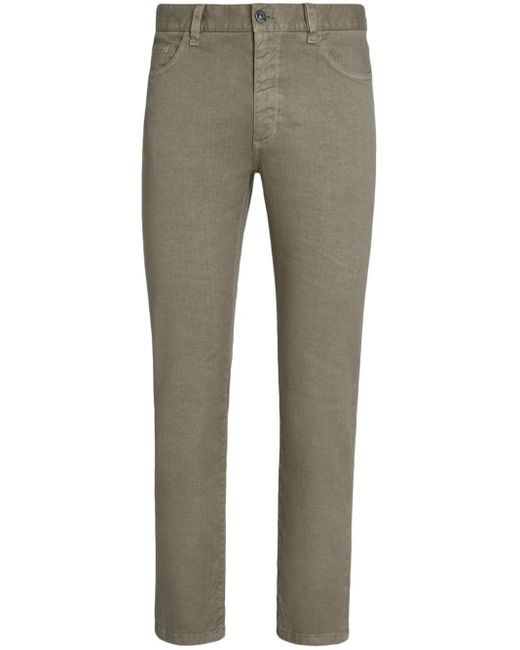 Zegna Halbhohe Roccia Skinny-Jeans in Gray für Herren