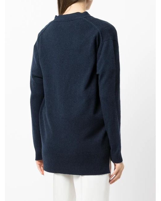 Pringle of Scotland Blue V-Neck Cashmere Cardigan