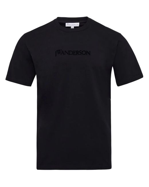 J.W. Anderson Black Jw Anderson Short Sleeves T-Shirt With Logo for men