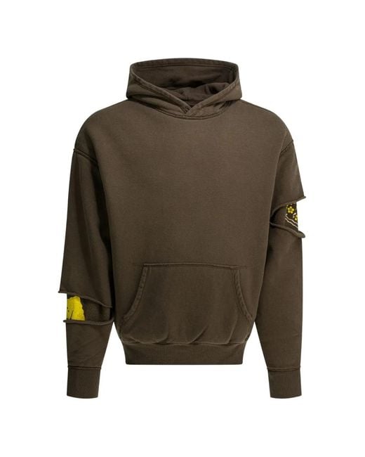 Kapital Green Cut Out Detail Hoodie for men