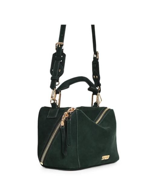 Essentiel Antwerp Black Karin Suede Shoulder Bag