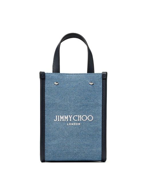 Jimmy Choo Blue Denim Mini Tote Bag
