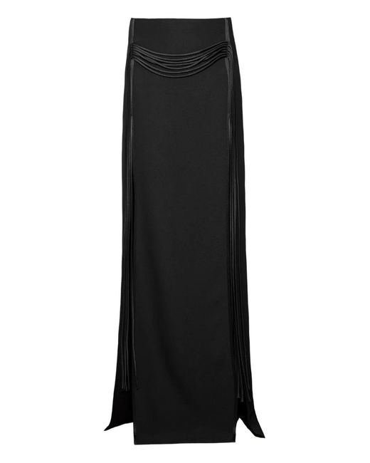 RAQUETTE Black Arhi Draped Maxi Skirt