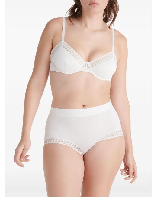Eres White Paulette Graphic Bra