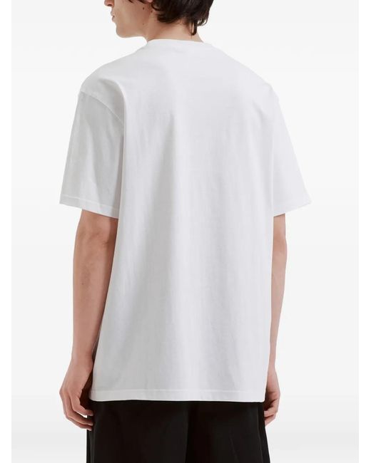 Chocoolate White Crew-Neck T-Shirt for men