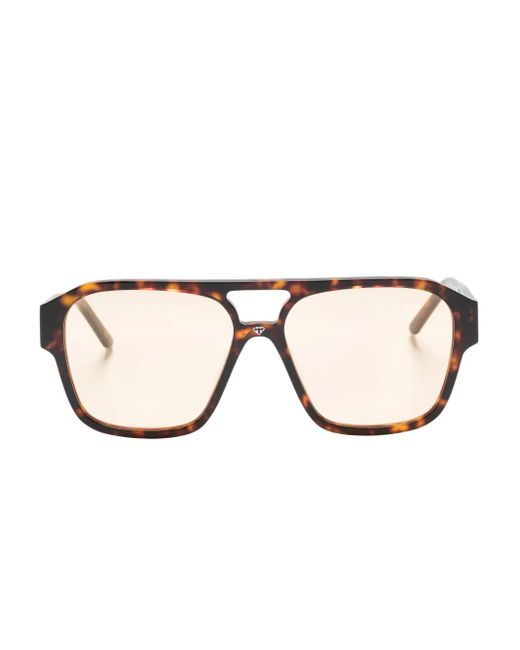 FACE HIDE Natural Tortoiseshell-Pattern Sunglasses