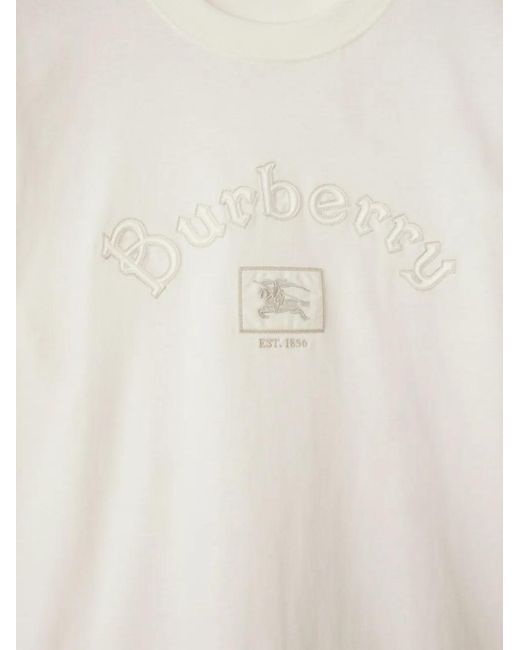Burberry White T-shirts And Polos for men