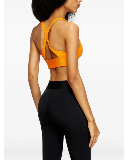 DIESEL Orange Allison-D-Pop Cutout Sports Bra