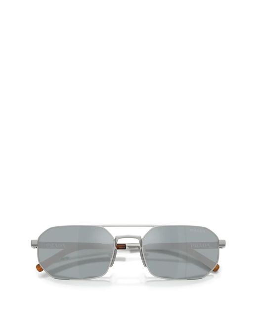Prada Gray Logo-Detail Sunglasses