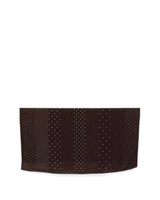 Destin Black Polka-Dot Wool Scarf